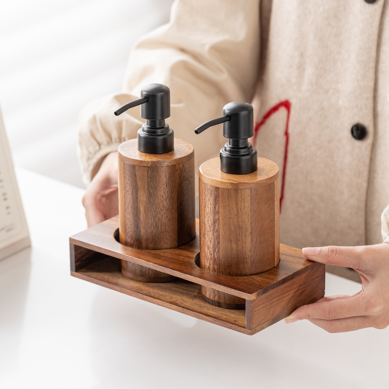 Luxury Skincare Bottles - Пустые бутылки прессового типа из орехового