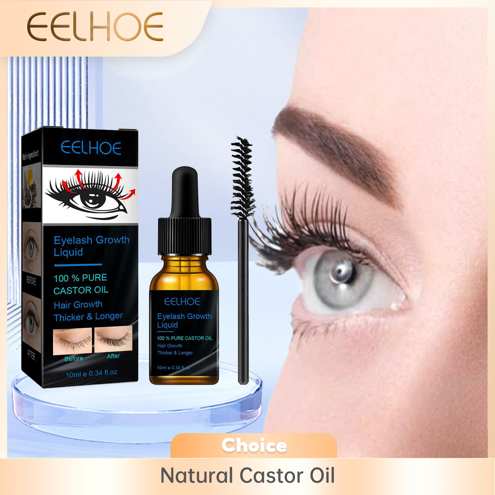 Epidermal Growth Factor - Сыворотка для роста ресниц с касторовым